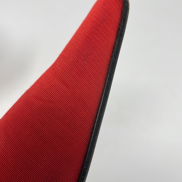 Moschino Red Fabric Question Mark Pumps Vintage - Picture 11 of 15